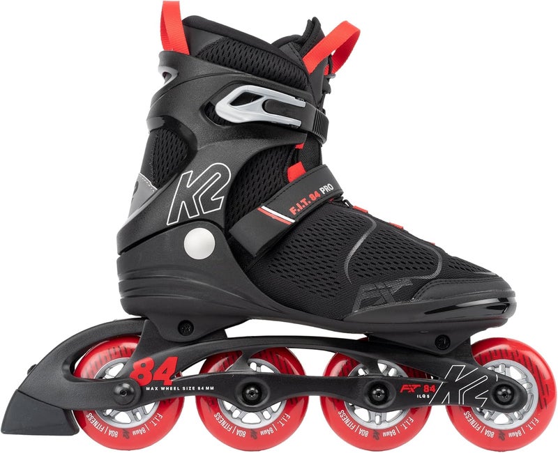 K2 F.I.T. 84 Pro Black-Red Mens Inline Skates - Image 2